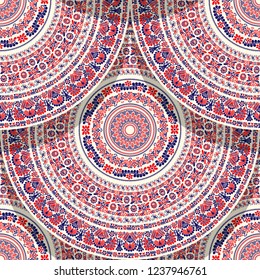 Seamless pattern with Hungarian traditional motif for your design