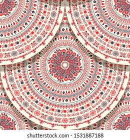 Seamless pattern with Hungarian traditional motif for your design