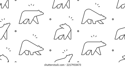 Seamless pattern with Ice Bears. isolated on white background