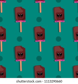 Seamless pattern with ice cream 1