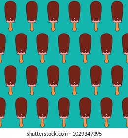 Seamless pattern with ice cream.