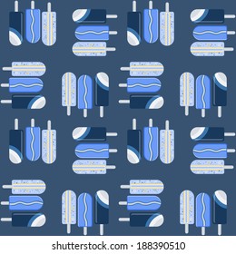 Seamless pattern with ice cream