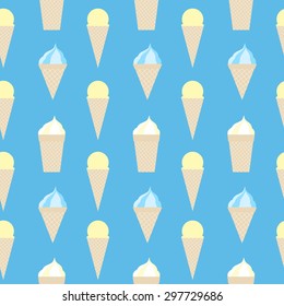 Seamless pattern with ice cream.