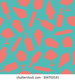 Seamless pattern with ice cream