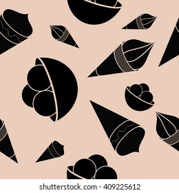 Seamless pattern with ice cream