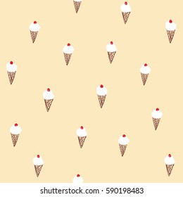 Seamless pattern with ice cream