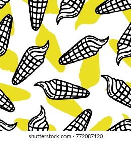 seamless pattern with ice cream