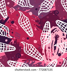 seamless pattern with ice cream