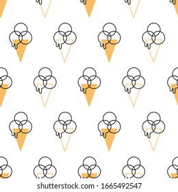 seamless pattern, ice cream art background design for fabric stationary and decor
