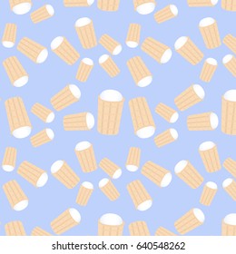 seamless pattern with ice cream, blue background