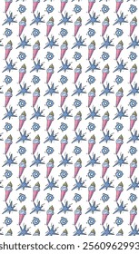 Seamless pattern with ice cream cones