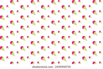 seamless pattern ice cream cone.Vector