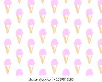 seamless pattern of ice cream. cute background. summer food design