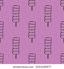 Seamless pattern with ice cream doodle for decorative print, wrapping paper, greeting cards, wallpaper and fabric