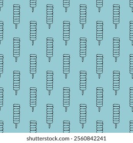 Seamless pattern with ice cream doodle for decorative print, wrapping paper, greeting cards, wallpaper and fabric