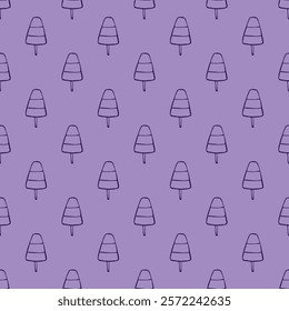 Seamless pattern with ice cream doodle for decorative print, wrapping paper, greeting cards, wallpaper and fabric