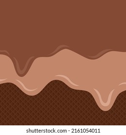 seamless pattern ice cream summer dessert chocolate vanilla  vector isolated background