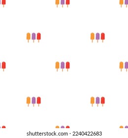 Seamless pattern of Ice cream vector in different colors for wallpaper and fabric

