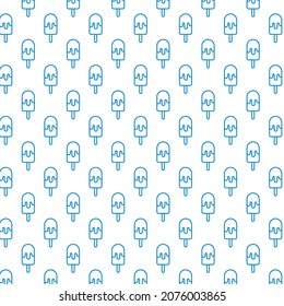 Seamless pattern of ice cream in white background with mini doodle (icon). Vector Illustration