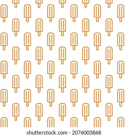 Seamless pattern of ice cream in white background with mini doodle (icon). Vector Illustration