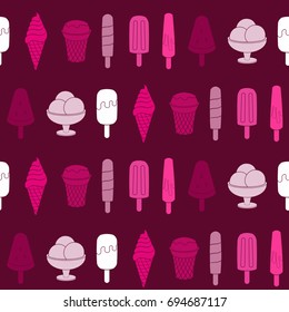 Seamless pattern with ice cream for your design