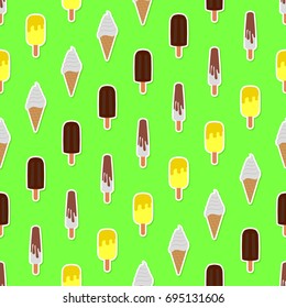 Seamless pattern with ice cream for your design
