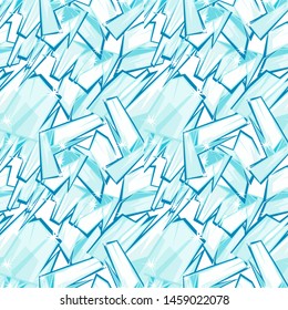 Seamless pattern ice. Flat cartoon style. Vector, isolated.