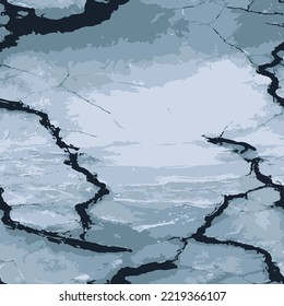 seamless pattern ice surface with cracks