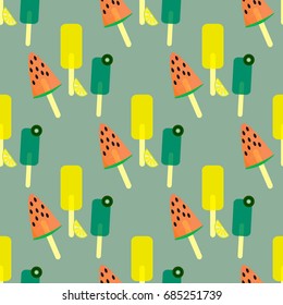 Seamless pattern with ice-cream