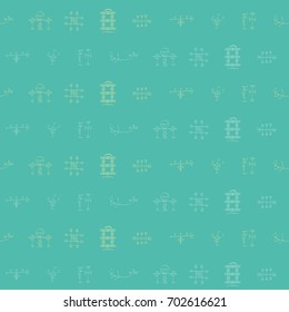 Seamless pattern with Icelandic magical symbols for your design