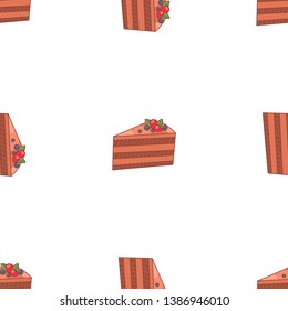 Seamless pattern icons. Bakery collection. Colored icon. In trendy flat style isolated on white background. Vector illustration.