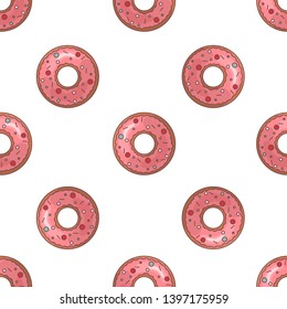 Seamless pattern icons. Bakery collection. Colored icon. In trendy flat style isolated on white background. Vector illustration.
