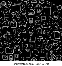 Seamless pattern Icons. Vector illustration