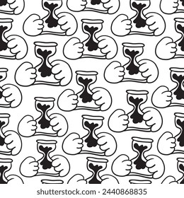 seamless pattern with icons in vector. on business topic in doodle style. Template for wallpaper background wrapping postcard print