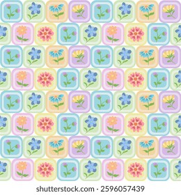 seamless pattern with icons for web in pastels colors