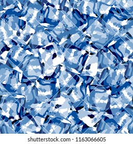 Seamless pattern. Icy mishmash. Winter colors. A diamond-shaped tile.