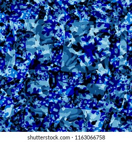 Seamless pattern. Icy mishmash. Winter colors. Snowflakes and a lattice.