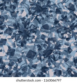 Seamless pattern. Icy mishmash. Winter colors. Snowflakes and snow groats.