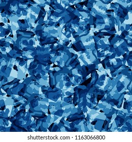 Seamless pattern. Icy mishmash. Winter colors. Snowflakes and snow groats.