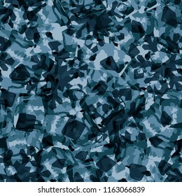 Seamless pattern. Icy mishmash. Winter colors. Snowflakes and snow groats.