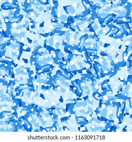 Seamless pattern. Icy mishmash. Winter colors. Snow groats.