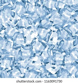 Seamless pattern. Icy mishmash. Winter colors. Snow groats.