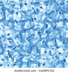 Seamless pattern. Icy mishmash. Winter colors. Perforated lattice.