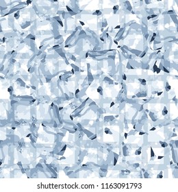Seamless pattern. Icy mishmash. Winter colors. Perforated lattice.
