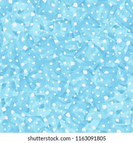 Seamless pattern. Icy mishmash. Winter colors. Snow groats.
