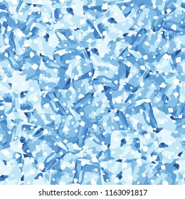 Seamless pattern. Icy mishmash. Winter colors. Snow groats.