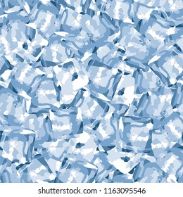 Seamless pattern. Icy mishmash. Winter colors.