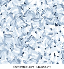 Seamless pattern. Icy mishmash. Winter colors.