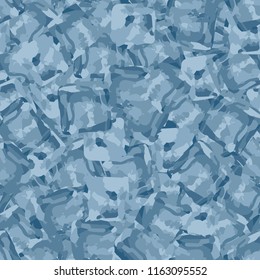 Seamless pattern. Icy mishmash. Winter colors.