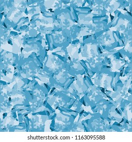 Seamless pattern. Icy mishmash. Winter colors. Snowflakes with soft outlines.